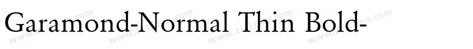Garamond-Normal Thin Bold字体转换